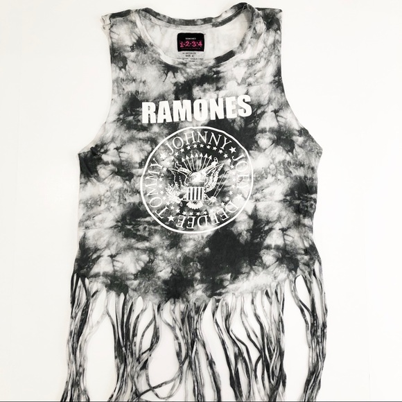 Cotton On Tops - Cotton On Tye Dye Tasseled Ramones T Shirt Size S